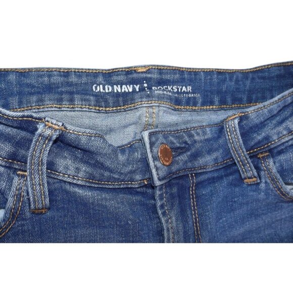 Old Navy Rockstar Womens Jeans size 8 Regular Distressed Tapered     JH818 - Picture 2 of 3